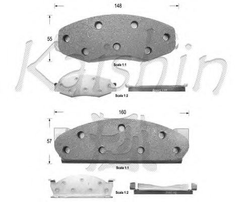 KAISHIN D9992 Brake Pad Set, disc brake